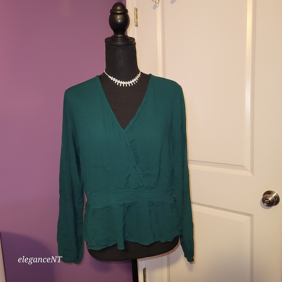 Express Tops - Express Faux Wrap Style Women's Blouse Sz: L